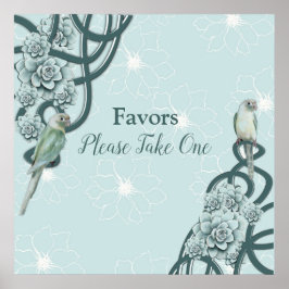 Póster Sucultores Verdes De Pino Azul De Mint