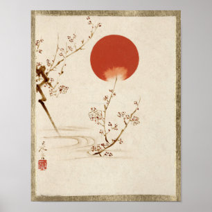 Póster Sucursales Sun y Plum de Shibata Zeshin