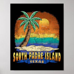 Póster Sud Padre Island Texas Vintage Molestias Souven