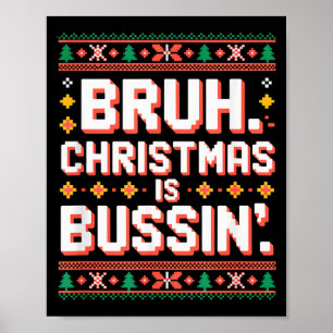 Póster Sudadera divertida Gen Alpha Gen Z jerga Navidad g