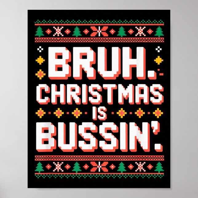 Póster Sudadera divertida Gen Alpha Gen Z jerga Navidad g (Frente)