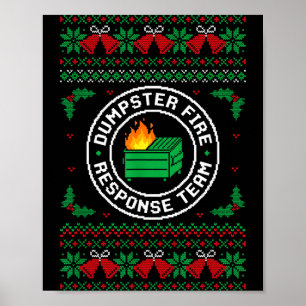 Póster Sudadera fea de Navidad del equipo de respuesta de