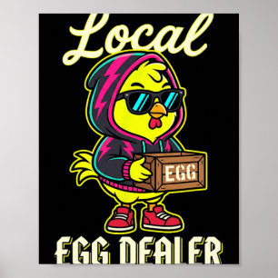 Póster Sudadera Local Egg Dealer Chicken Sungles Pascua 