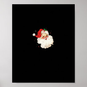 Póster sudadera retro santa navidades vintage