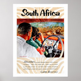 Póster Sudáfrica, aventura desde un paseo en coche, vinta