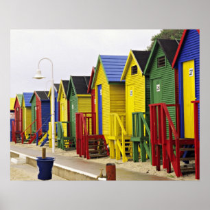 Póster Sudáfrica, Cabo Occidental, St James. Colorido