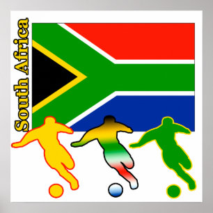 Póster Sudáfrica del fútbol