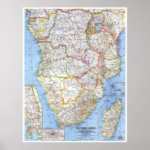 Póster " Sudáfrica: Mapa detallado de 1962 ...