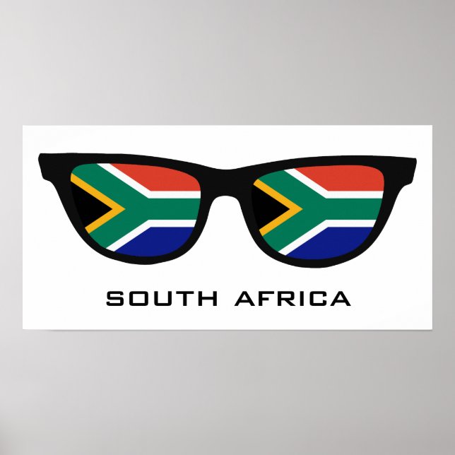 Póster Sudáfrica sombras personalizado poster de texto y  (Frente)