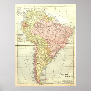 Póster Sudamérica: 1914