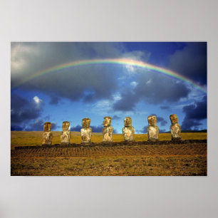 Póster Sudamérica, Chile, Isla de Pascua. El completo