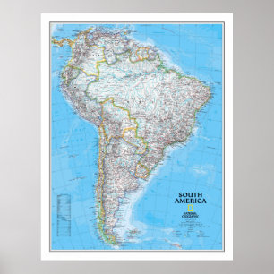 Póster " Sudamérica: Mapa clásico 2007 ...