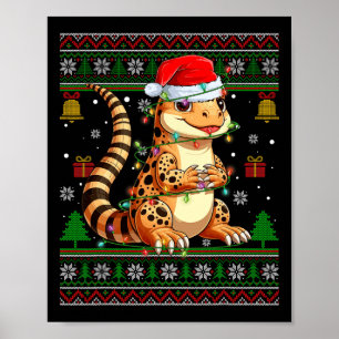 Póster Sudan los Navidades feos de Gecko Santa Hat