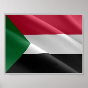 Póster Sudan - Waving Flag -