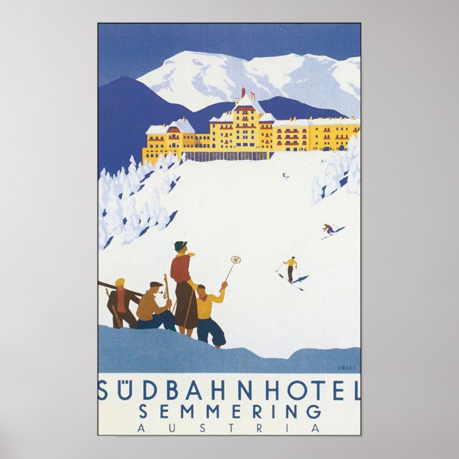 Póster Sudbahn Hotel Semmering Austria (Frente)