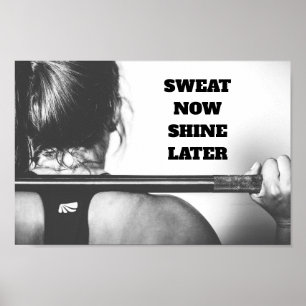 Póster Sudor de entrenamiento de gimnasia motivacional ah
