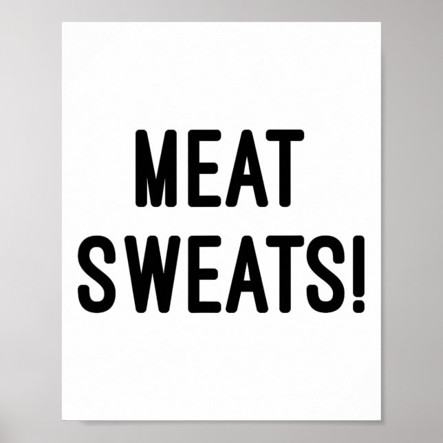 Póster Sudores de carne - Camisa Bbq T (Frente)