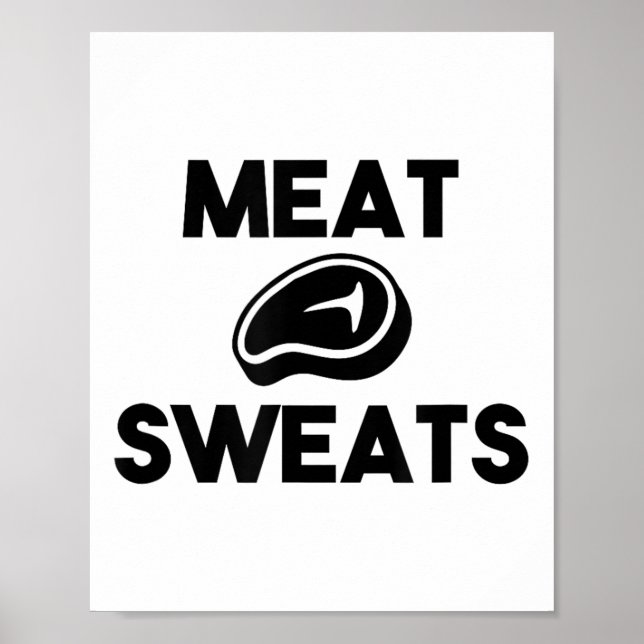 Póster Sudores De Carne Para El Chef Fumador A La Parrill (Frente)