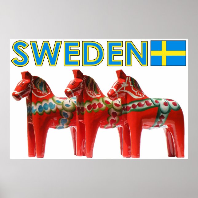 Póster Suecia Dala Horse (Frente)