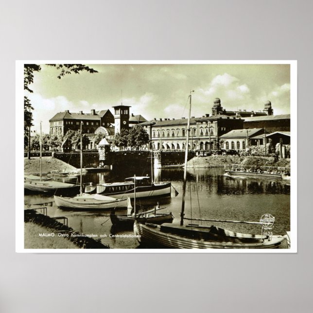 Póster Suecia de la época de la cosecha, Málmo, frente al (Frente)