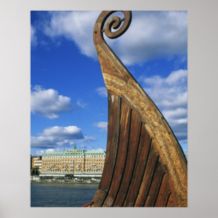 Póster Suecia, Estocolmo, puerto, desde Gamla Stan,