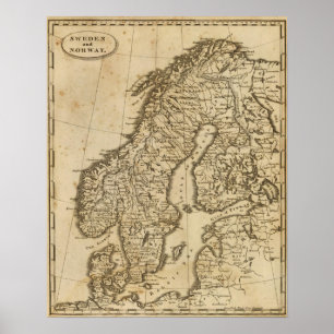 Póster Suecia, Noruega 3