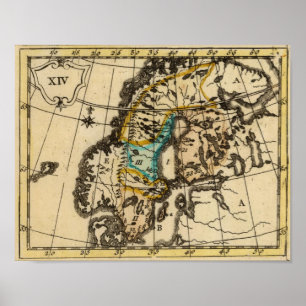 Póster Suecia y Finlandia