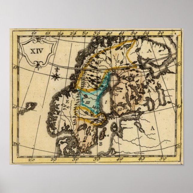 Póster Suecia y Finlandia (Frente)