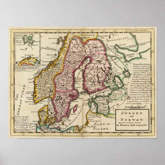 Póster Suecia y Noruega 9 (Frente)