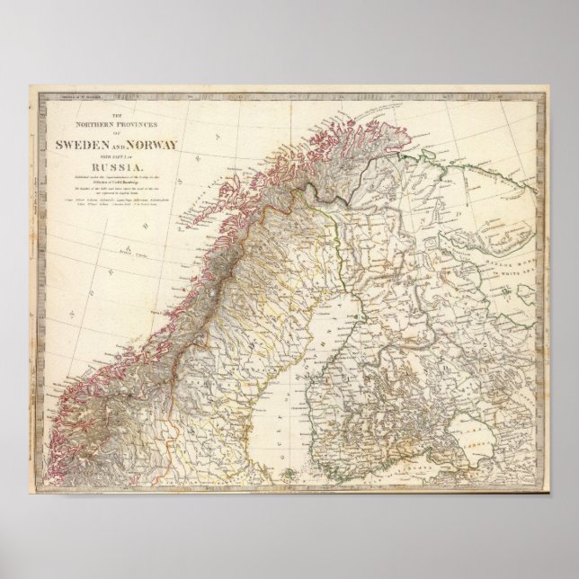 Póster Suecia y Noruega, norte de Rusia (Frente)