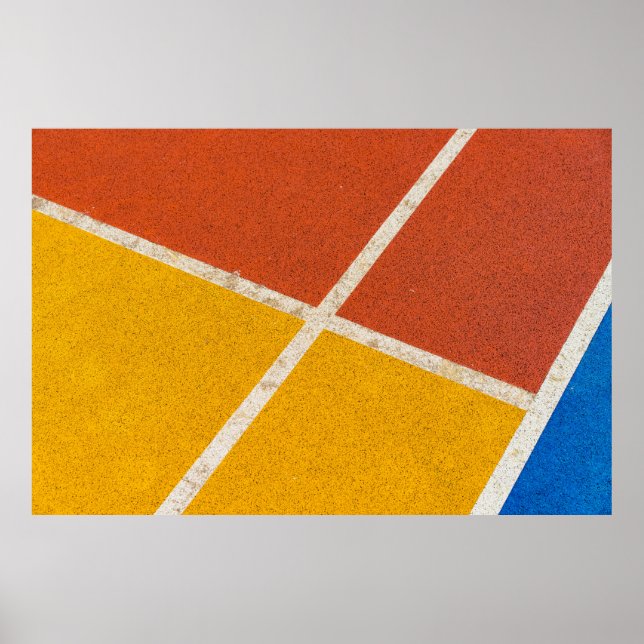 Póster Suelo amarillo y naranja (Frente)