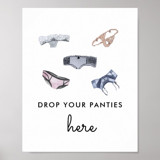 Póster Suelta tus panes | Lingerie Shower Panty Game (Frente)