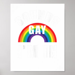 Póster Suena Gay En La Ropa Lésbica Gay De Shirt Graciosa
