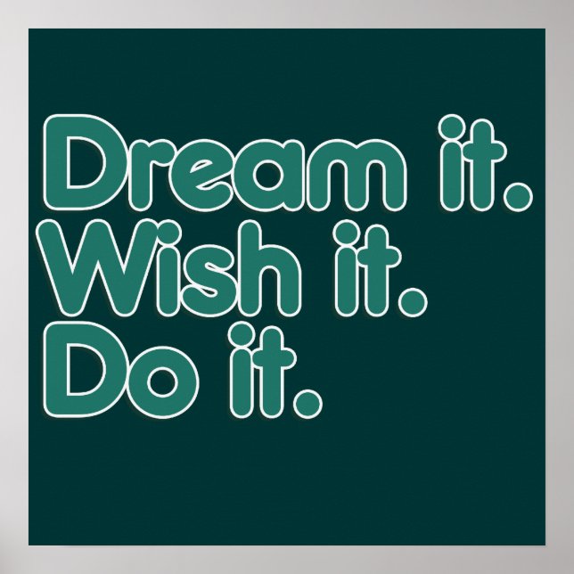 Póster Sueña que es una inspiración para la motivación (Frente)