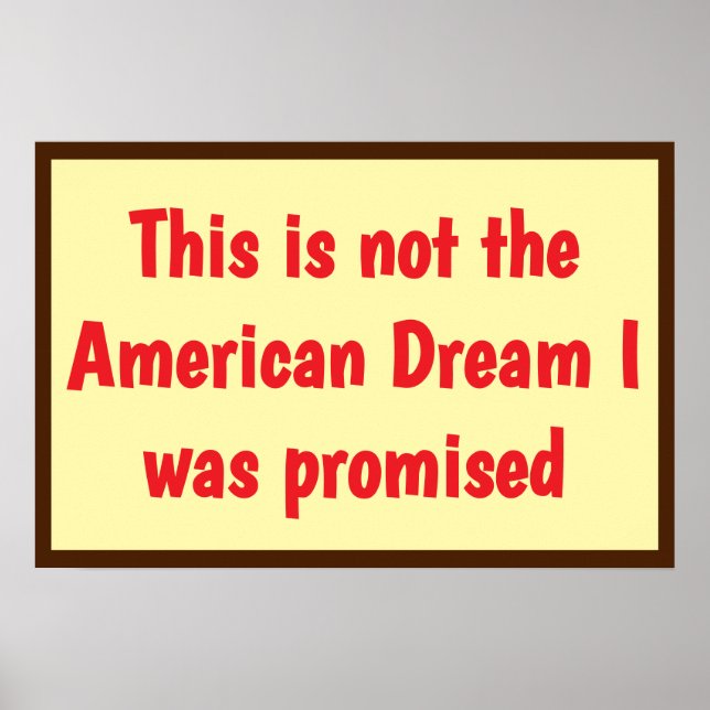 Póster Sueño Americano Prometido (Frente)
