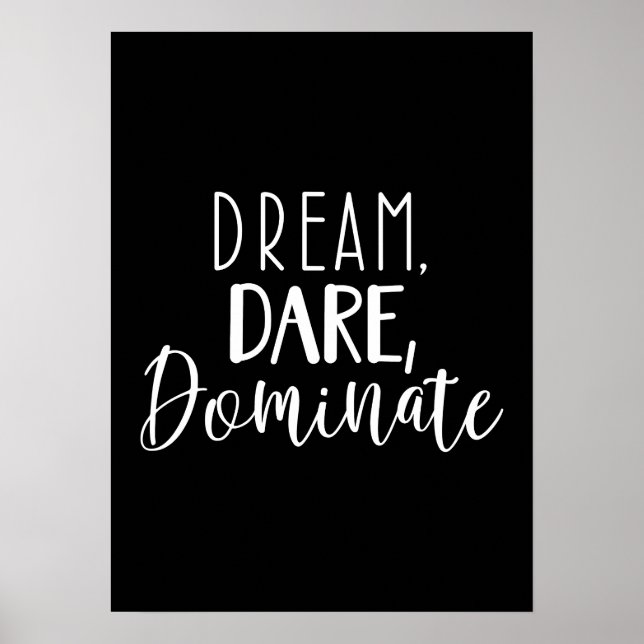 Póster Sueño, Atractivo, Dominado - Gimnasio, Hustle, Éxi (Frente)