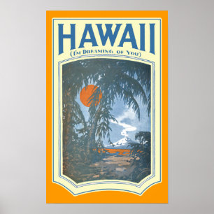 Póster Sueño con el poster de Hawaii