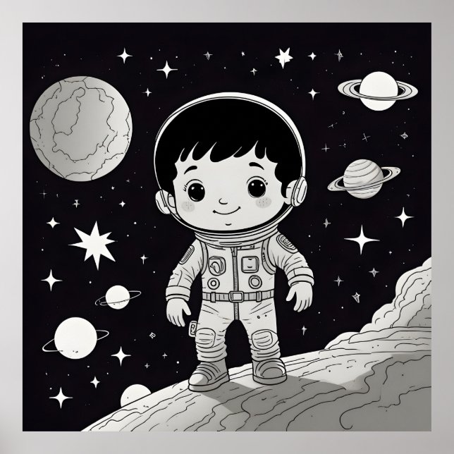 Póster Sueño con ser astronauta (Frente)