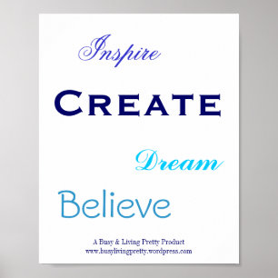 Póster Sueño, creer, inspirar, crear, Poster
