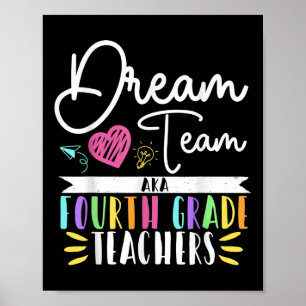 Póster Sueño de 4to Grado Equipo de Ensueño Aka Profesor
