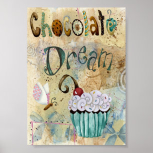 Póster Sueño de chocolate. 5x7