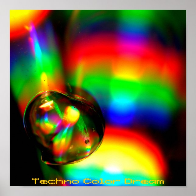 Póster Sueño de color Techno (Frente)