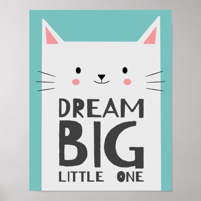 Póster Sueño de gato bonito gran cita Niños sala de guard (Frente)