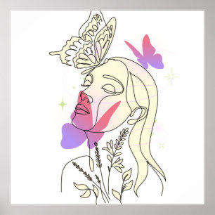 Póster Sueño de mariposa - Poster artístico de pared