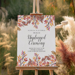 Póster Sueño de otoño   Rótulo de la ceremonia Boda desco