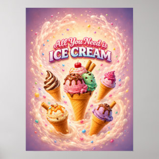Póster Sueño de Pastel de Helado Vibe