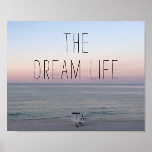Póster Sueño de vida de playa colorida