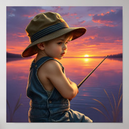 Póster Sueño del pequeño pescador