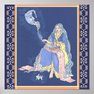 Póster Sueño divertido del conejito