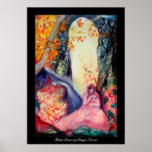 Póster SUEÑO DORADO / Jardín Zen de Meditación Yoga